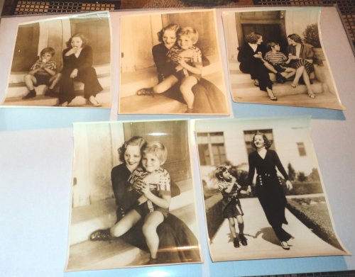 Image for 5 LARGE ORIGINAL VINTAGE PHOTOGRAPHS of the HOLLYWOOD MOVIE STAR TALLULAH BANKHEAD and CHILD STAR DICKIE MOORE. 5 LARGE ORIGINAL VINTAGE PHOTOGRAPHS of the HOLLYWOOD MOVIE STAR TALLULAH BANKHEAD and CHILD STAR DICKIE MOORE.