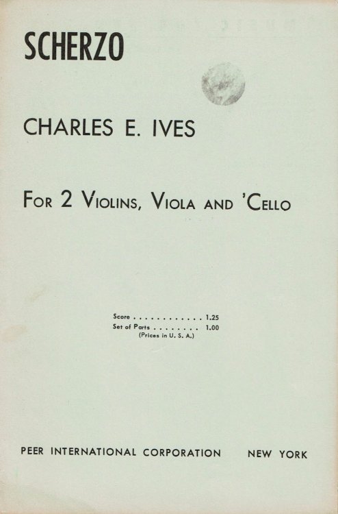 SCHERZO FOR 2 VIOLINS, VIOLA AND 'CELLO.