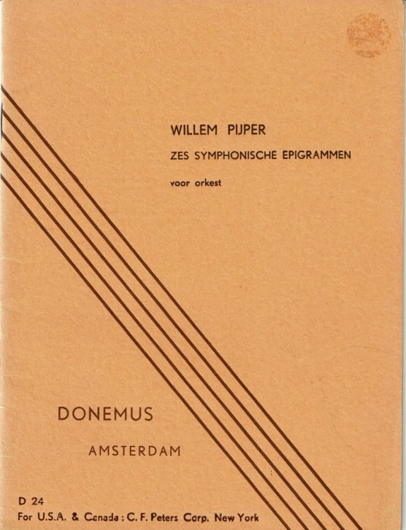 ZES SYMPHONISCHE EPIGRAMMEN / voor orkest. (Miniature orchestral score).