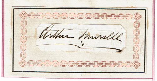 AUTOGRAPH on a slip of paper.