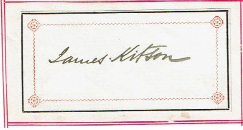 AUTOGRAPH of the British liberal politician JAMES KITSON, 1ST BARON OF AIREDALE.