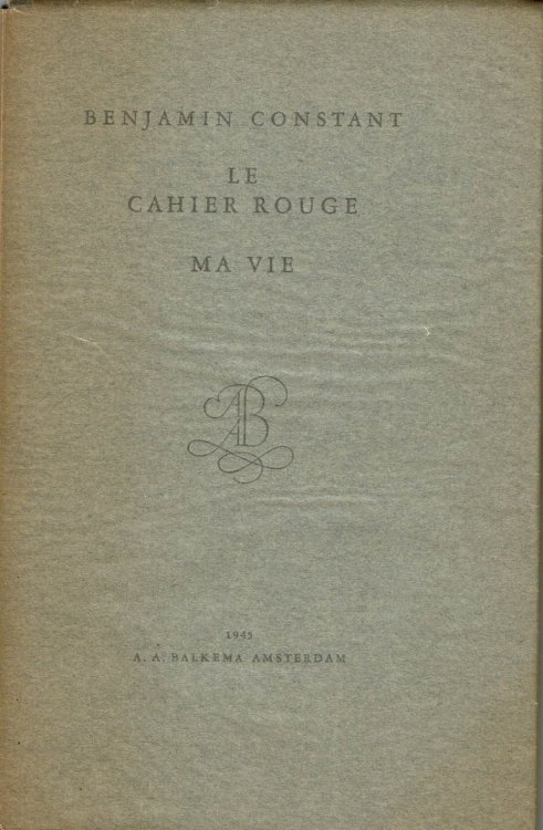 LE CAHIER ROUGE / MA VIE.