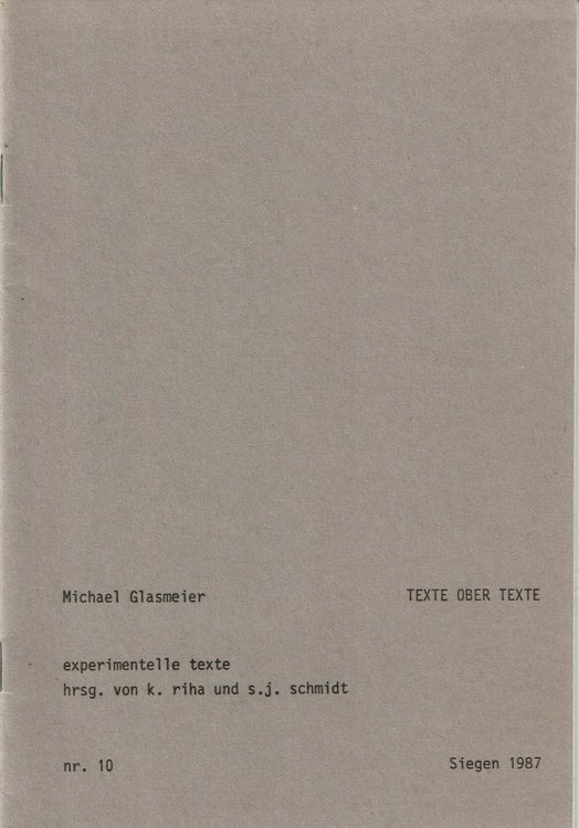 TEXTE OBER TEXTE.