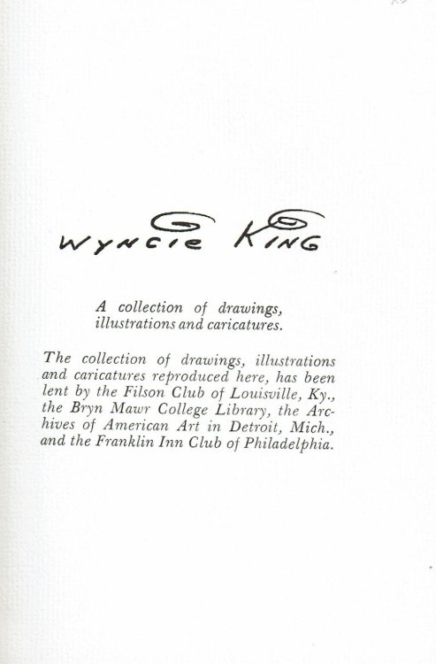WYNCIE KING: A collection of drawings, illustrations and caricatures.