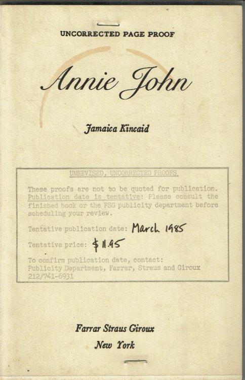 ANNIE JOHN.
