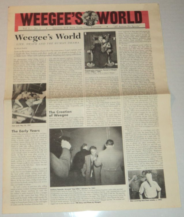 WEEGEE'S WORLD: Vol. I --No. 1. Special ICP New York City Edition. 