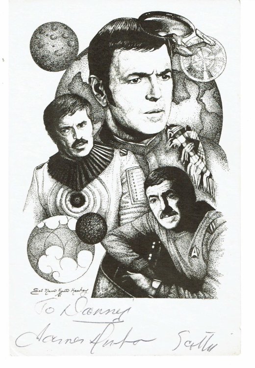 INSCRIBED PRINT SIGNED BY ACTOR JAMES DOOHAN, 