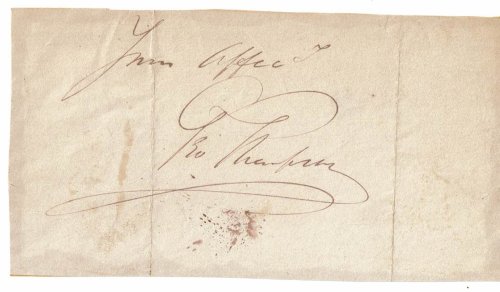 CLOSE OF A LETTER SIGNED BY ORATOR AND ABOLITIONIST GEORGE THOMPSON.