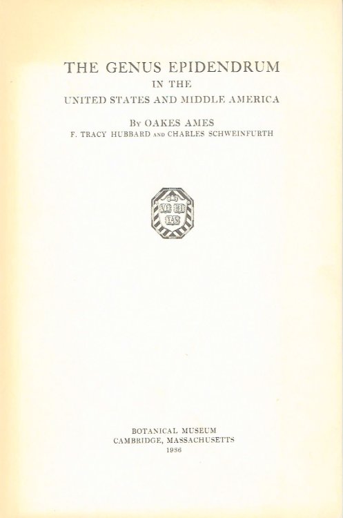 THE GENUS EPIDENDRUM IN THE UNITED STATES AND MIDDLE AMERICA.