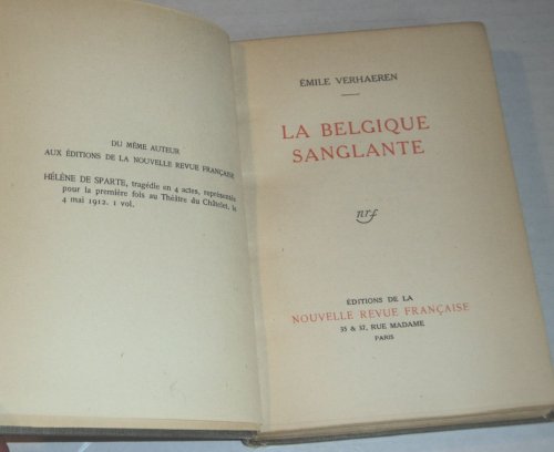 LA BELGIQUE SANGLANTE.