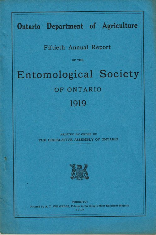 FIFTIETH ANNUAL REPORT OF THE ENTOMOLOGICAL SOCIETY OF ONTARIO 1919.