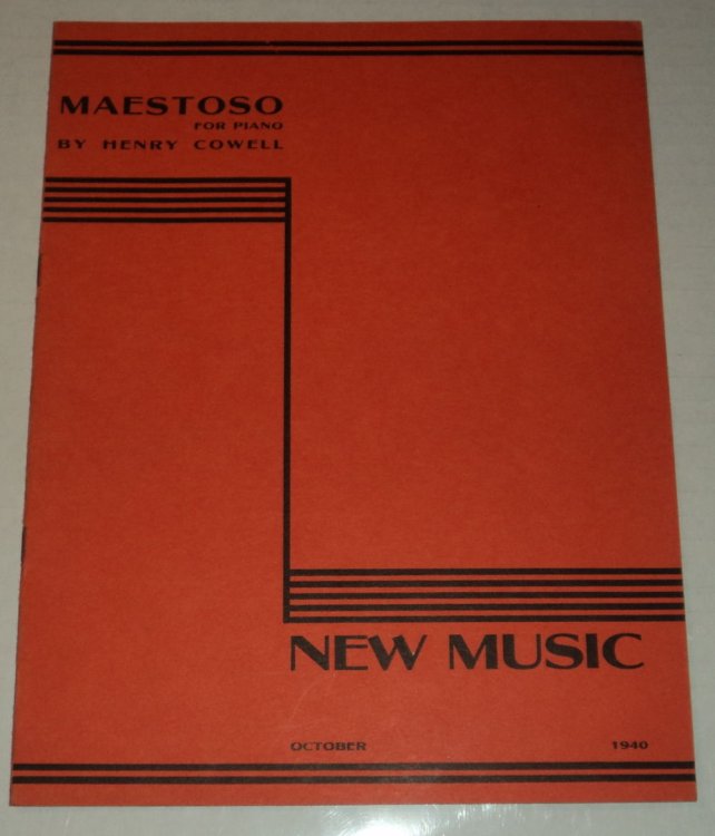MAESTOSO FOR PIANO: NEW MUSIC. A Quarterly of Modern Compositions. Volume 14, Number 1. October 1940.