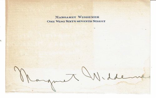 SIGNATURE ON A HALF-SHEET OF LETTERHEAD OF AMERICAN PULITZER PRIZE-WINNING POET AND NOVELIST MARGARET WIDDEMER.