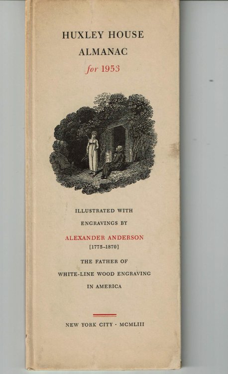 HUXLEY HOUSE ALMANAC FOR 1953.
