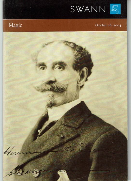 MAGIC: (Including Property from Heirs of Carl Waring Jones, Stanley Palm Collection, Gaming Library of Bob Rosenberger and others). Public Auction Sale 2019. Thursday, October 28, 2004.