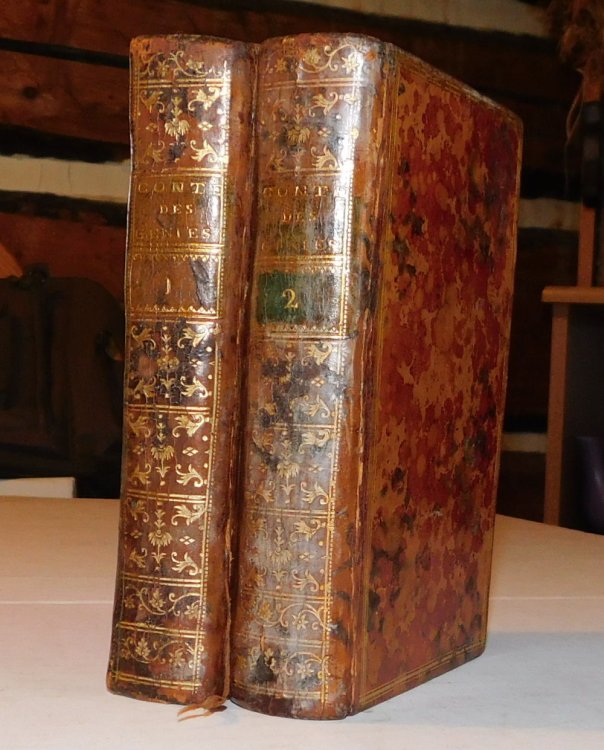 LES CONTES DES GENIES, OU LES CHARMANTES LECONS D'HORAM, FILS D'ASMAR, Ouvrage traduit du Persan en Anglois, Par Sir Charles Morell, Ci-devant Ambassadeur des Etablissements Anglois dans l'Inde, a la Cour du Grand Mongol, Et en Francois sur la Traduction Angloise. (The first 2 volumes only of 3).