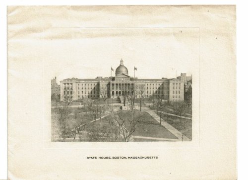 STATE HOUSE, BOSTON, MASSACHUSETTS. [2 copies of this brochure on Massachusetts' State House, both SIGNED by GOVERNOR FRANK G. ALLEN].