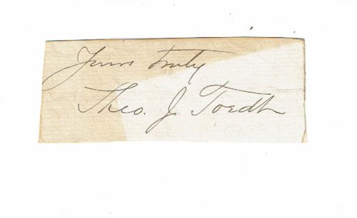 A Card INSCRIBED AND SIGNED by American BOY SOPRANO THEODORE TOEDT.