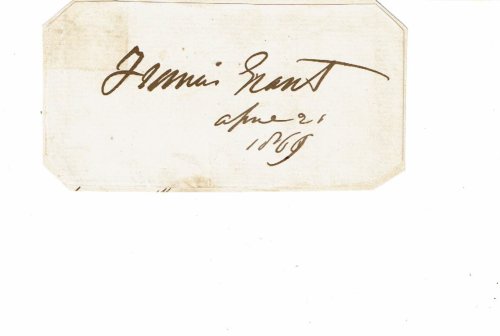 AUTOGRAPH. SIGNED and DATED SIGNATURE of the Scottish portrait painter FRANCIS GRANT.