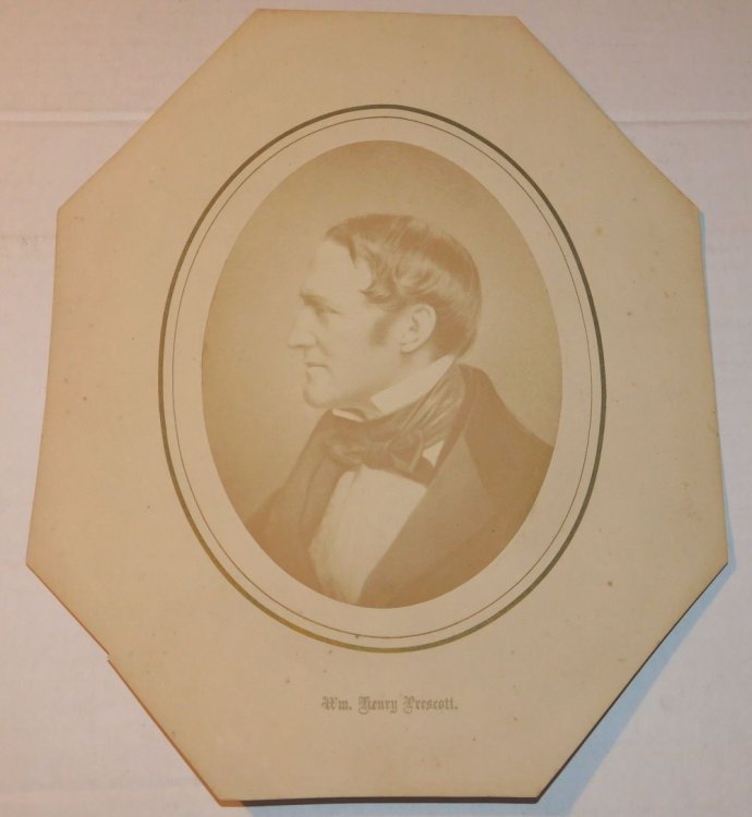 AN ORIGINAL PHOTOGRAPH of the American historian WILLIAM HICKLING PRESCOTT, author of 