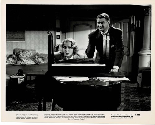 A VINTAGE PUBLICITY PHOTOGRAPH of Hollywood Actress BETTY HUTTON with SUNNY TUFTS in a scene from Paramount's 