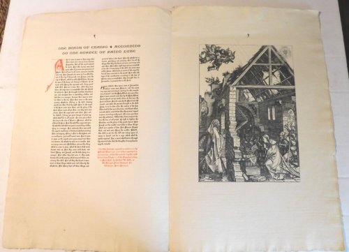 THE NATIVITY, by ALBRECHT DURER : 1506. [Printed at The Georgian Press].