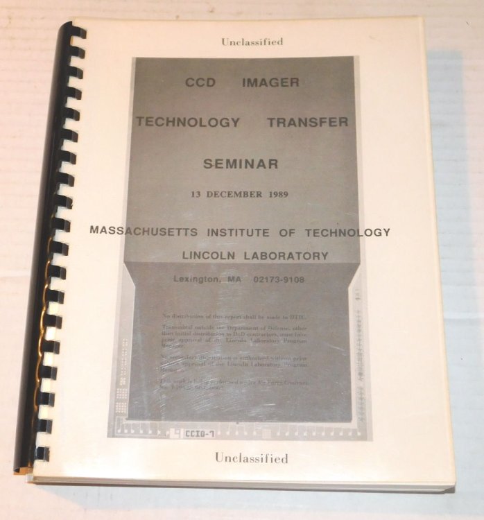 UNCLASSIFIED: CCD IMAGER TECHNOLOGY TRANSFER SEMINAR 13 DECEMBER 1989: MASSACHUSETTS INSTITUTE OF TECHNOLOGY LINCOLN LABORATORY.