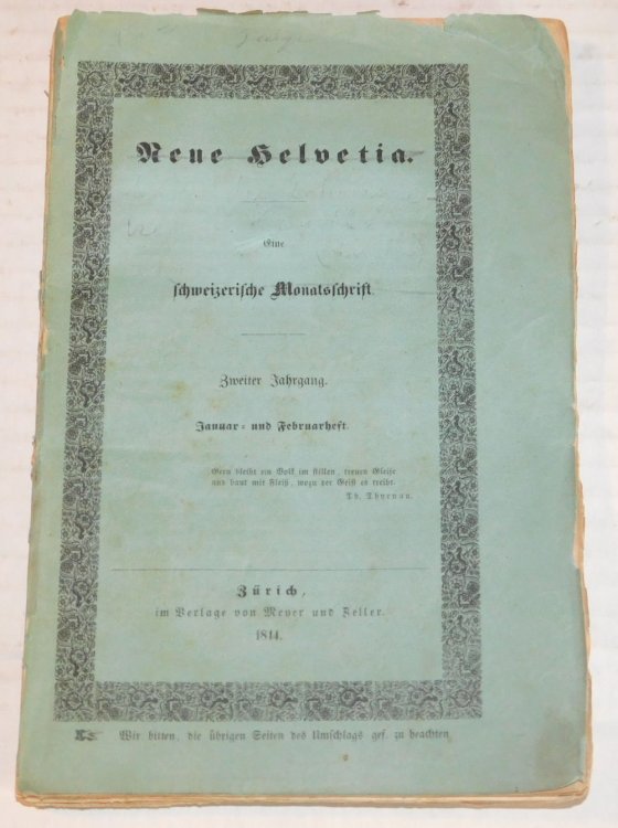 UEBER DIE SCHWEIZERISCHEN KANALE. (Fortresung.) LINTHKANAL. Hiedie Karte des unteren linththales. [With a large folding map.] In: 