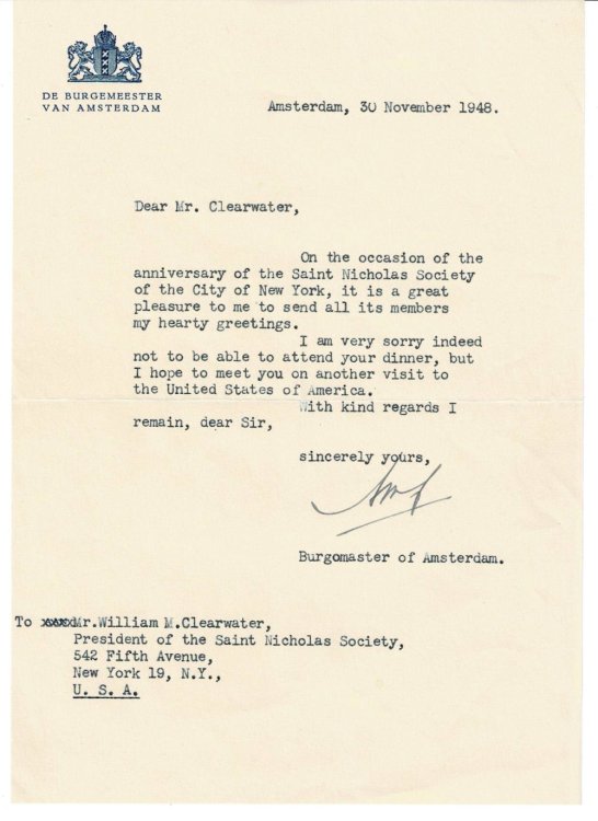 TYPED LETTER SIGNED by 'The Flying Mayor