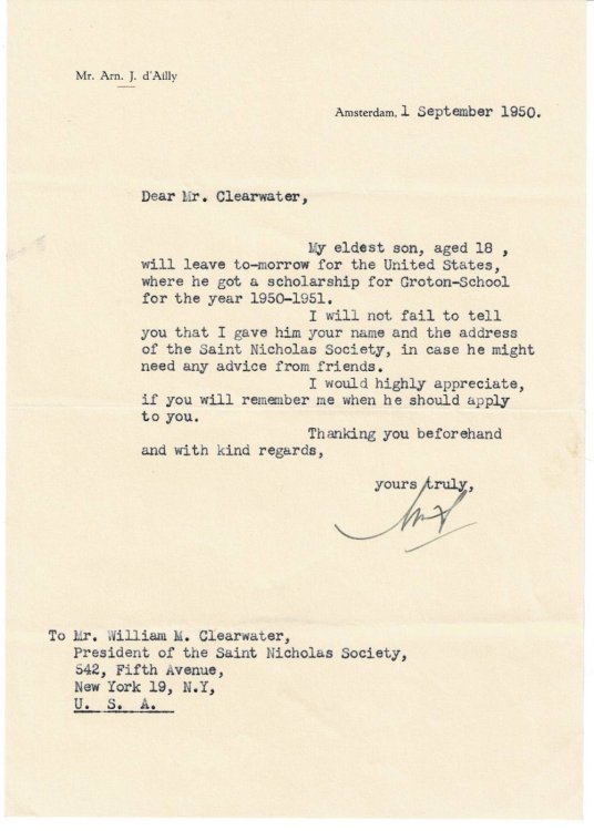 TYPED LETTER SIGNED by 'The Flying Mayor