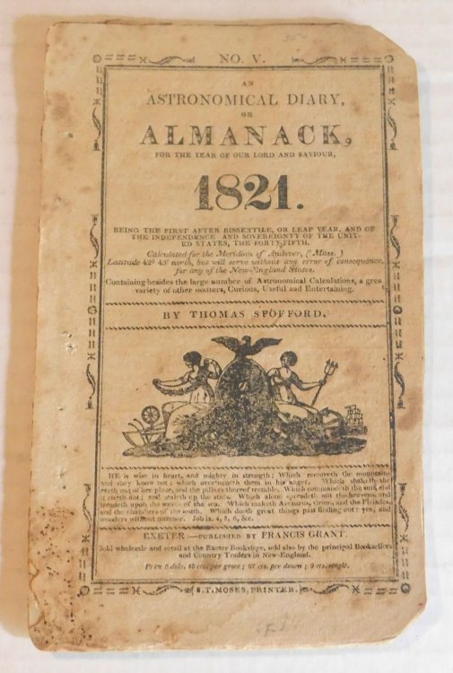 AN ASTRONOMICAL DIARY, OR ALMANACK, For the Year of Our Lord and Savior, 1821.