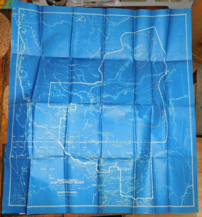 [ORIGINAL FOLDING MAP]: BRITISH COLUMBIA / EAST CARIBOO BLOCK / Scale 3 miles to 1 inch / 2,845,000 Acres.