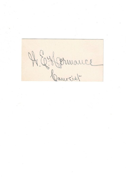 Image for AUTOGRAPH: Calling Card SIGNED by Canoeist WILLIAM ELLSWORTH HERMANCE. AUTOGRAPH: Calling Card SIGNED by Canoeist WILLIAM ELLSWORTH HERMANCE.