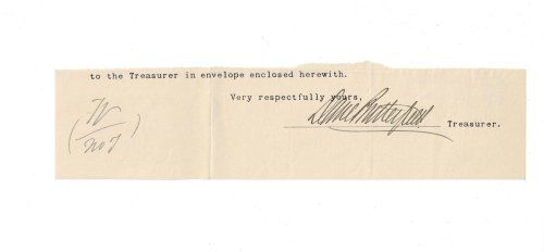 Image for AUTOGRAPH. The close of a typed letter SIGNED by Civil War General DANIEL ADAMS BUTTERFIELD as Treasurer. AUTOGRAPH. The close of a typed letter SIGNED by Civil War General DANIEL ADAMS BUTTERFIELD as Treasurer.