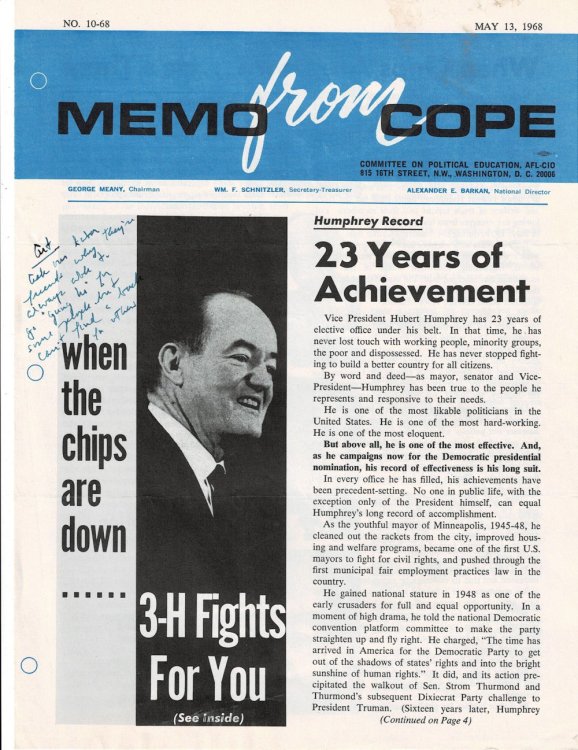A Bitter AUTOGRAPH NOTE by SPIRO AGNEW as Governor of Maryland penned on 