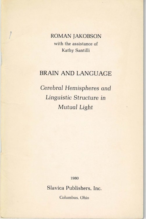 Image for BRAIN AND LANGUAGE. Cerebral Hemispheres and Linguistic Structure in Mutual Light. BRAIN AND LANGUAGE. Cerebral Hemispheres and Linguistic Structure in Mutual Light.