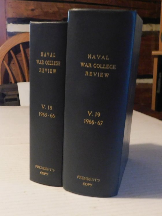 NAVAL WAR COLLEGE REVIEW. Volume 18 Numbers 1-10 and Volume 19 Numbers 1-10. [FROM THE LIBRARY OF THE PRESIDENT OF THE COLLEGE ADMIRAL JOHN T. HAYWARD]. (20 issues bound in 2 volumes).