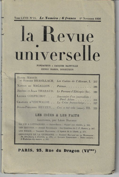 LES CADETS DE L'ALCAZAR. Complete in 2 parts published in 