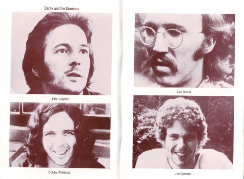 A FILLMORE EAST, BILL GRAHAM PRESENTS, ORIGINAL CONCERT PROGRAM: DEREK AND THE DOMINOS featuring ERIC CLAPTON - BOBBY WHITLOCK - CARL RADLE - JIM GORDON. Also: BALLIN' JACK and HUMBLE PIE.