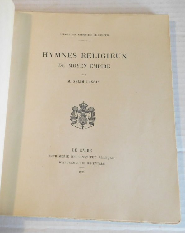 HYMNES RELIGIEUX DU MOYEN EMPIRE.