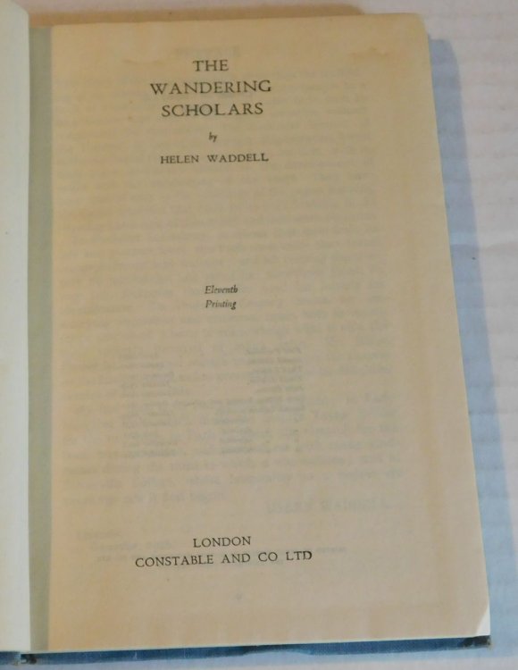 THE WANDERING SCHOLARS. [Inscribed with a letter by the future U.S. Ambassador to Greece Cavendish Wells Cannon to Lincoln MacVeagh, the sitting Ambassador to Greece].