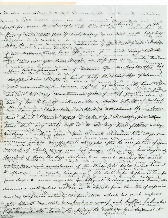 THE DENSELY PENNED 2-PAGE CONCLUSION to an AUTOGRAPH LETTER SIGNED CAROLINE HAMILTON GRAY by the Scottish Historian and Travel Writer ELIZABETH CAROLINE GRAY.