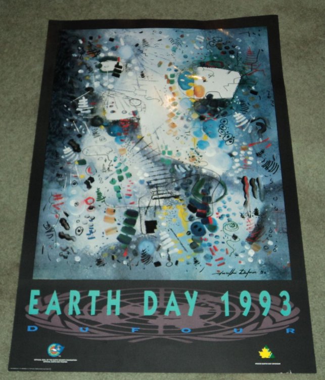 EARTH DAY 1993: ORIGINAL COLOR POSTER BY MARCELLIN DUFOUR.