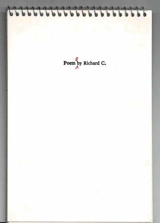 Image for POEMS BY RICHARD C. And/or another notepad for those endless lists. POEMS BY RICHARD C. And/or another notepad for those endless lists.