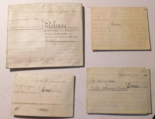 [4 INDENTURES LEASING LAND TO THE NOTORIOUS QUACK SAMUEL SOLOMON OF GILEAD HOUSE.] RELEASE OF LAND IN UPPER STANHOPE STREET & HAYTON STREET IN TOXTETH PARK NEAR LIVERPOOL IN THE COUNTY OF LANCASTER AND ASSIGNMENT OF TERMS AFFECTING THE SAME. The Earl of Sefton & Others to Doctor Solomon & Trustees.
