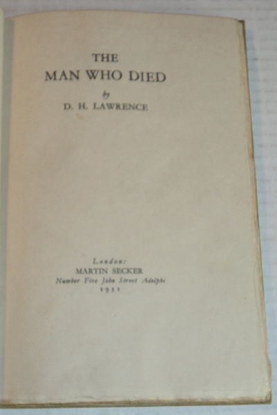 THE MAN WHO DIED.