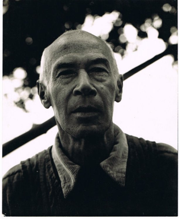 A SUPERB ORIGINAL PORTRAIT OF HENRY MILLER BY THE PHOTOGRAPHER LARRY COLWELL.