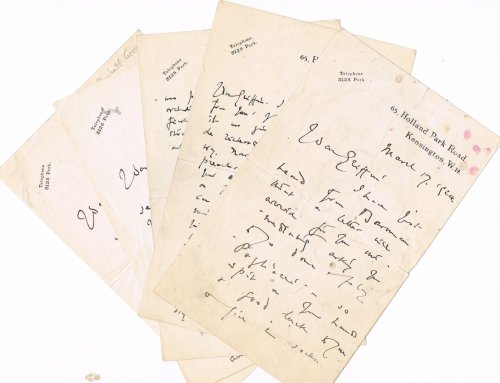 FOUR AUTOGRAPH LETTERS SIGNED BY THE FAMOUS IRISH BARITONE SINGER HARRY PLUNKET GREENE.