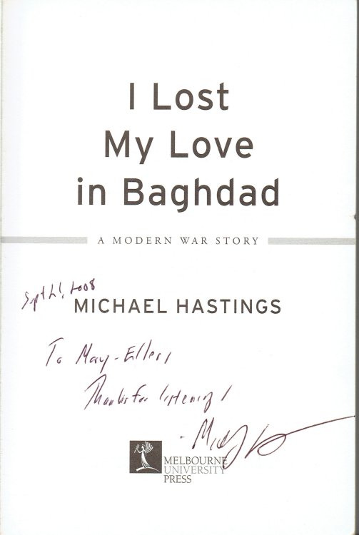 I LOST MY LOVE IN BAGHDAD: A Modern War Story.