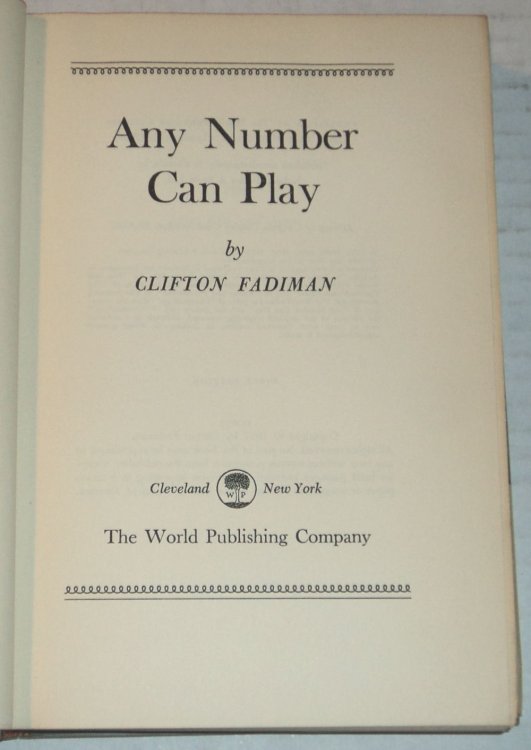ANY NUMBER CAN PLAY.